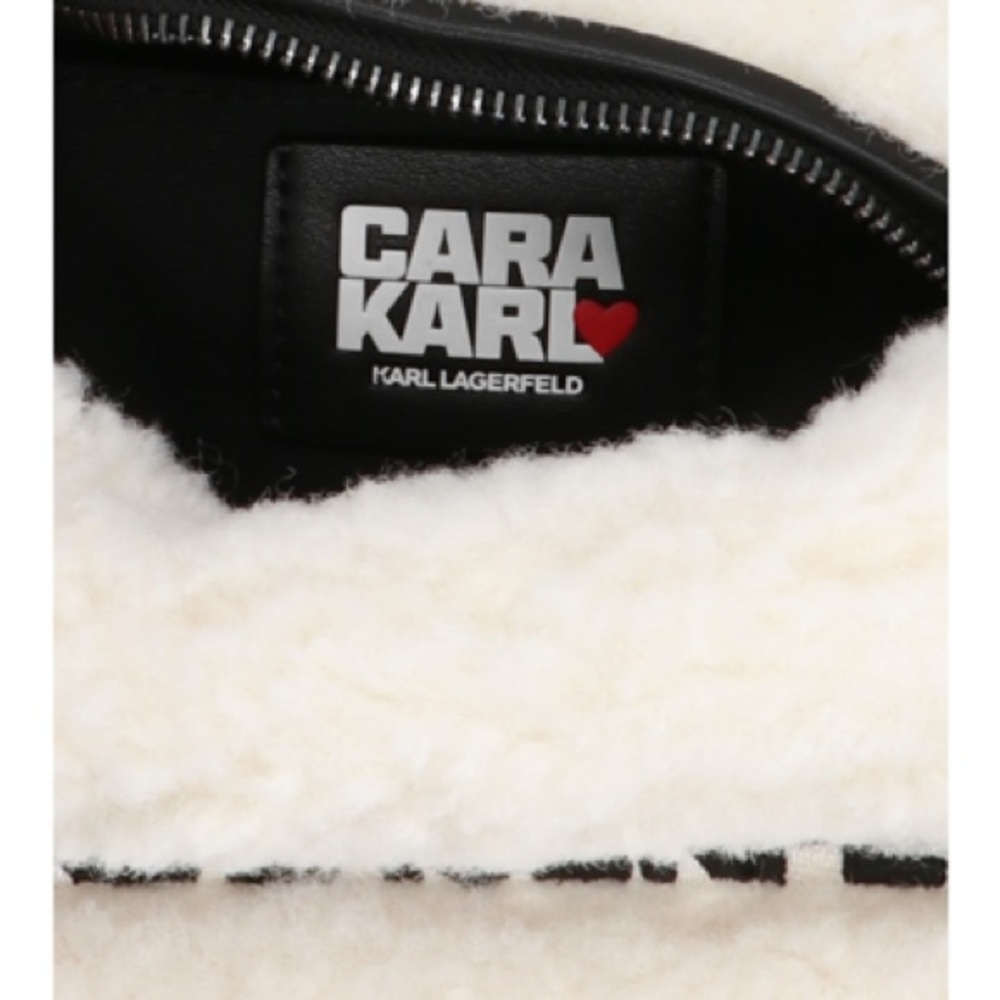 Karl Lagerfeld x Cara Delevingne faux-shearling crossbody bag
